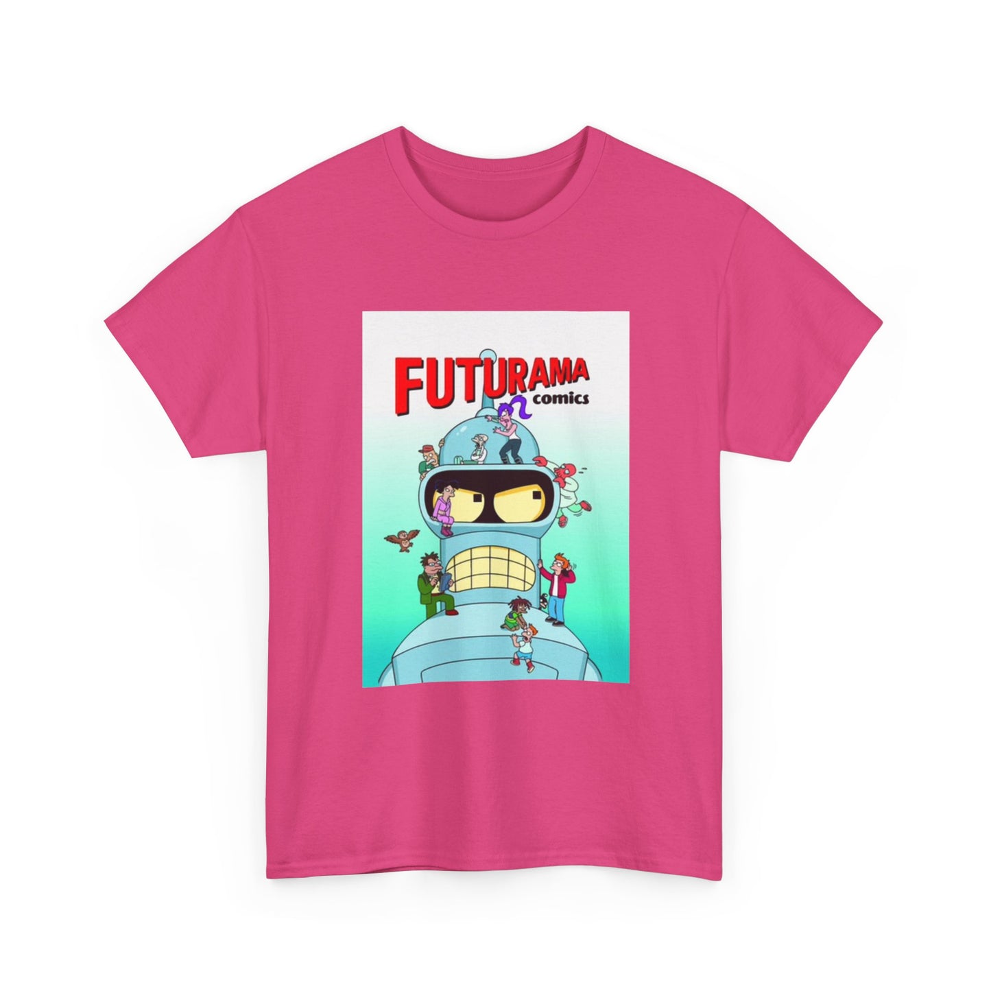 Futurama Shirt Bender Tv Series Graphic Funny Cartoon Unisex Heavy Cotton Tee