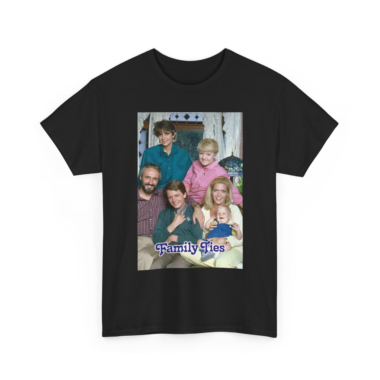 Family Ties Graphic T Shirt Vintage Tv Series Retro Unisex Heavy Cotton Tee