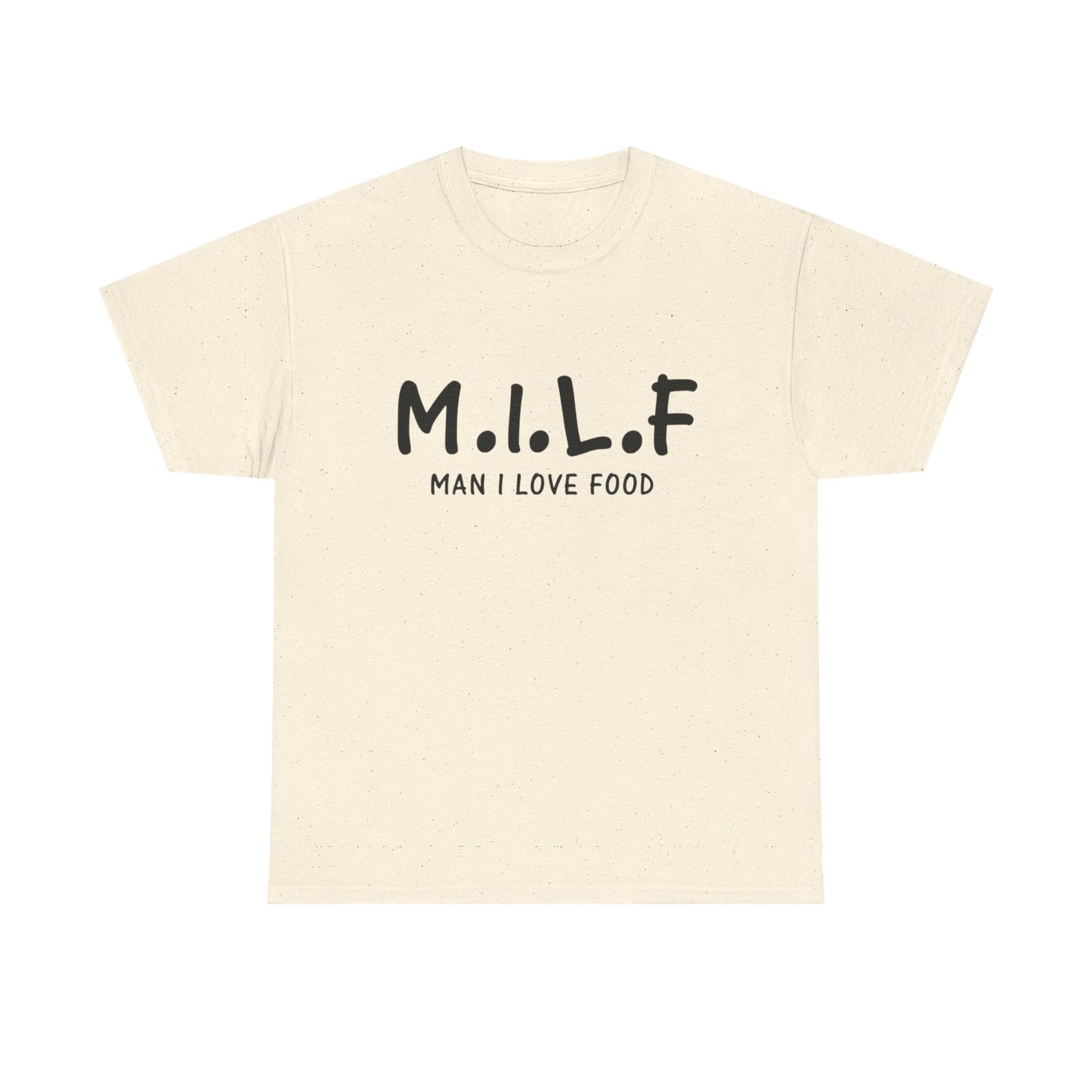 MIlf Man I Love Food Funny Graphic T-Shirt Gift NEW Unisex Heavy Cotton Tee