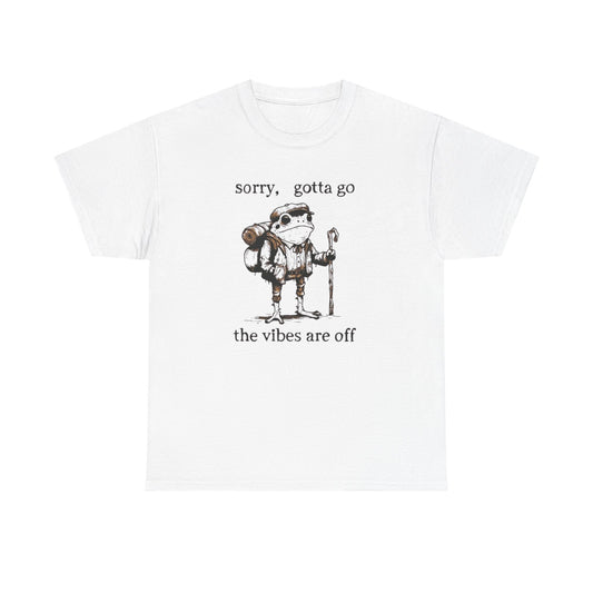 Funny Frog Vibes Graphic T Shirt Unisex Heavy Cotton Tee