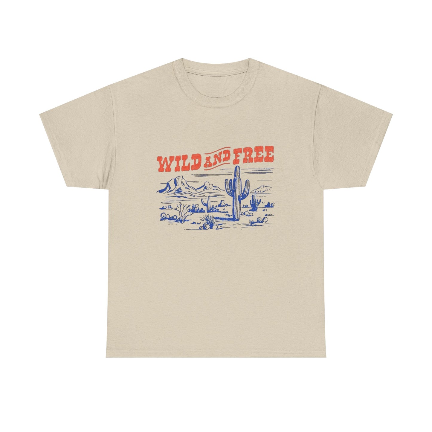 Wild And Free Western Graphic T Shirt Unisex Heavy Cotton Tee