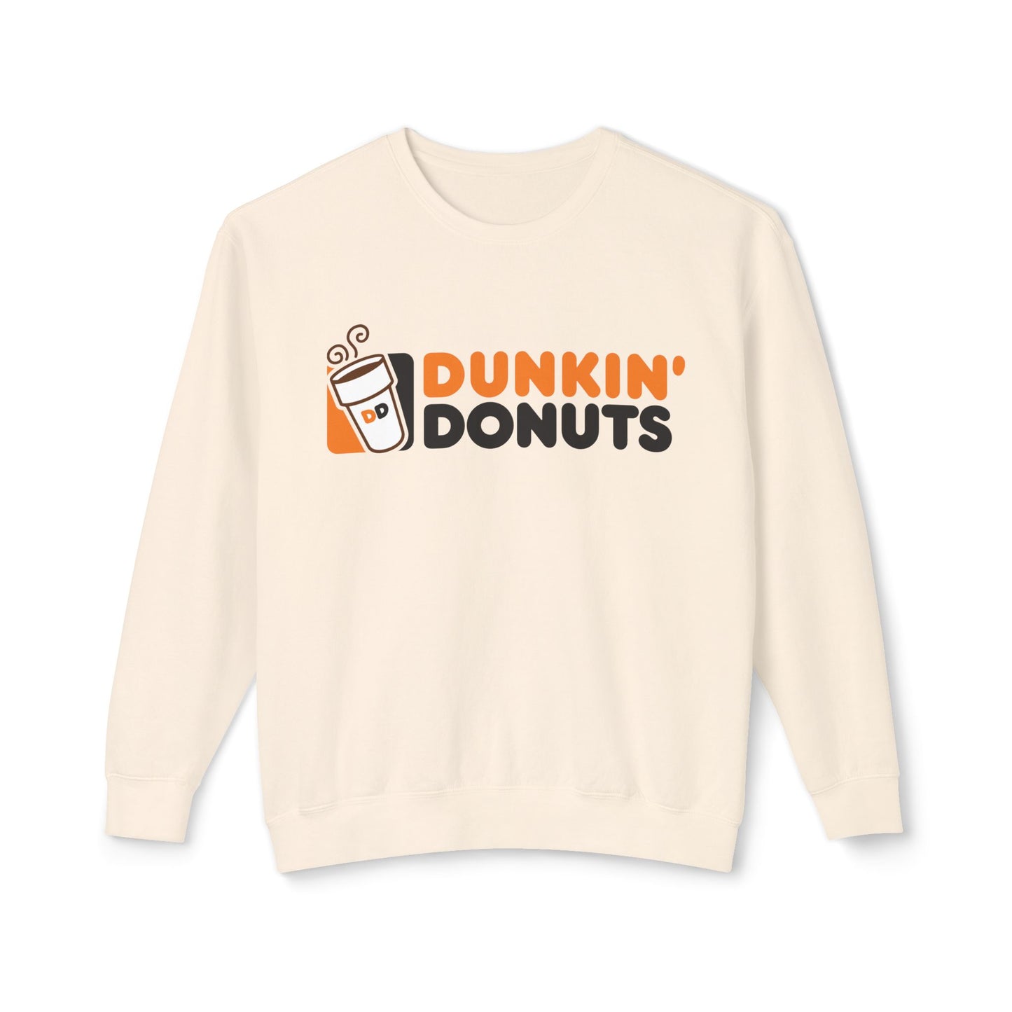 Dunkin Donuts Graphic Retro Logo Coffee Lover Lightweight Crewneck Sweatshirt