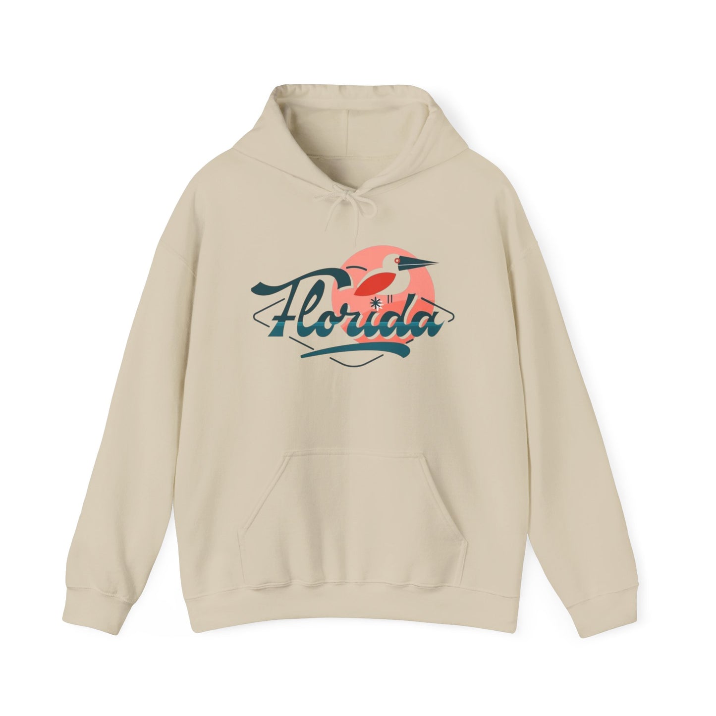 Florida Pelican Graphic Hoodie NEW Tropical Unisex Heavy Blend Hooded Sweatshirt