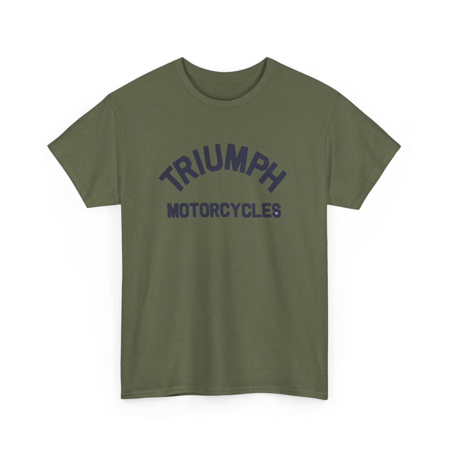 Triumph Motorcycles Tshirt Vintage Logo Classic Fit Unisex Heavy Cotton Tee
