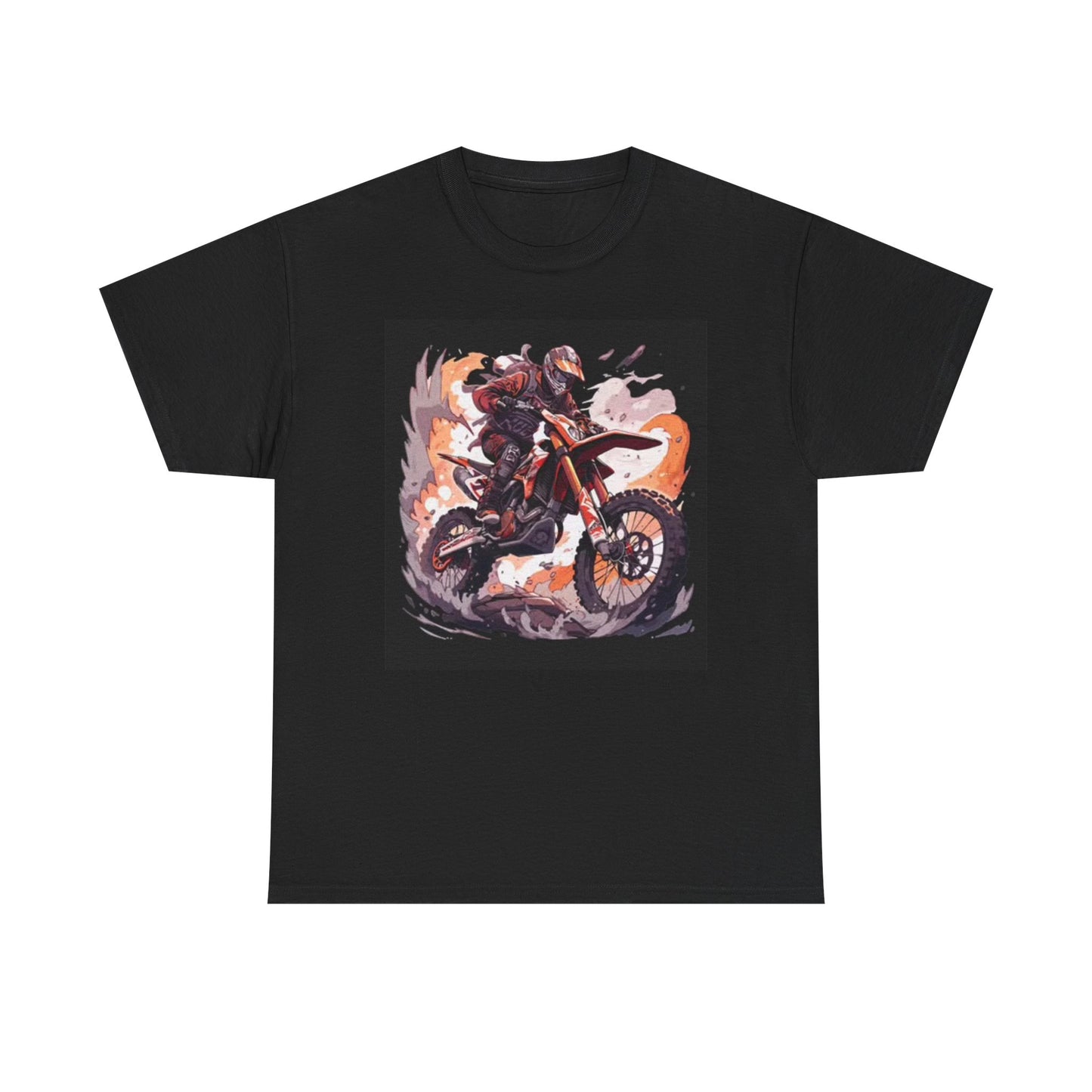 Dirt Bike Motocross Graphic T Shirt Retro Off Roading ATV Unisex Heavy Cotton