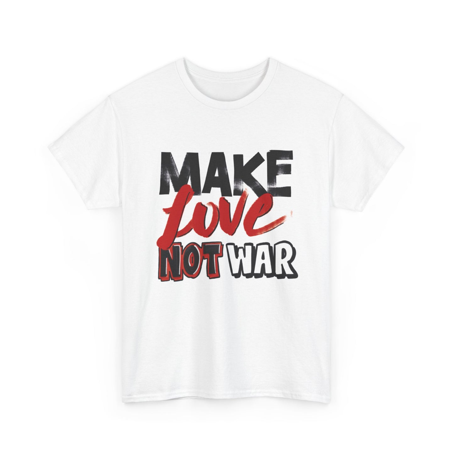 Make Love Not War Vintage Graphic Shirt Poster Unisex Heavy Cotton Tee