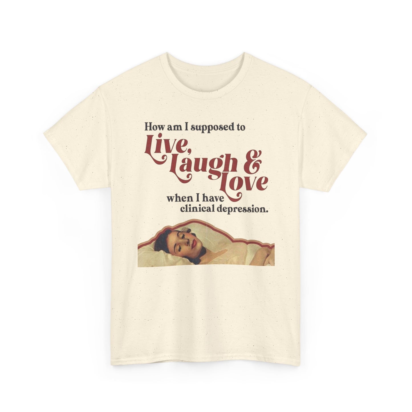 Live Laugh And Love Graphic T-Shirt Women's Heavy Comfy Cotton Tee