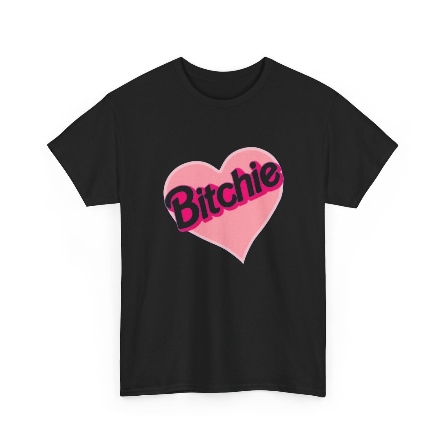 Bitchie Heart Funny Graphic T Shirt Unisex Heavy Cotton Tee Gift