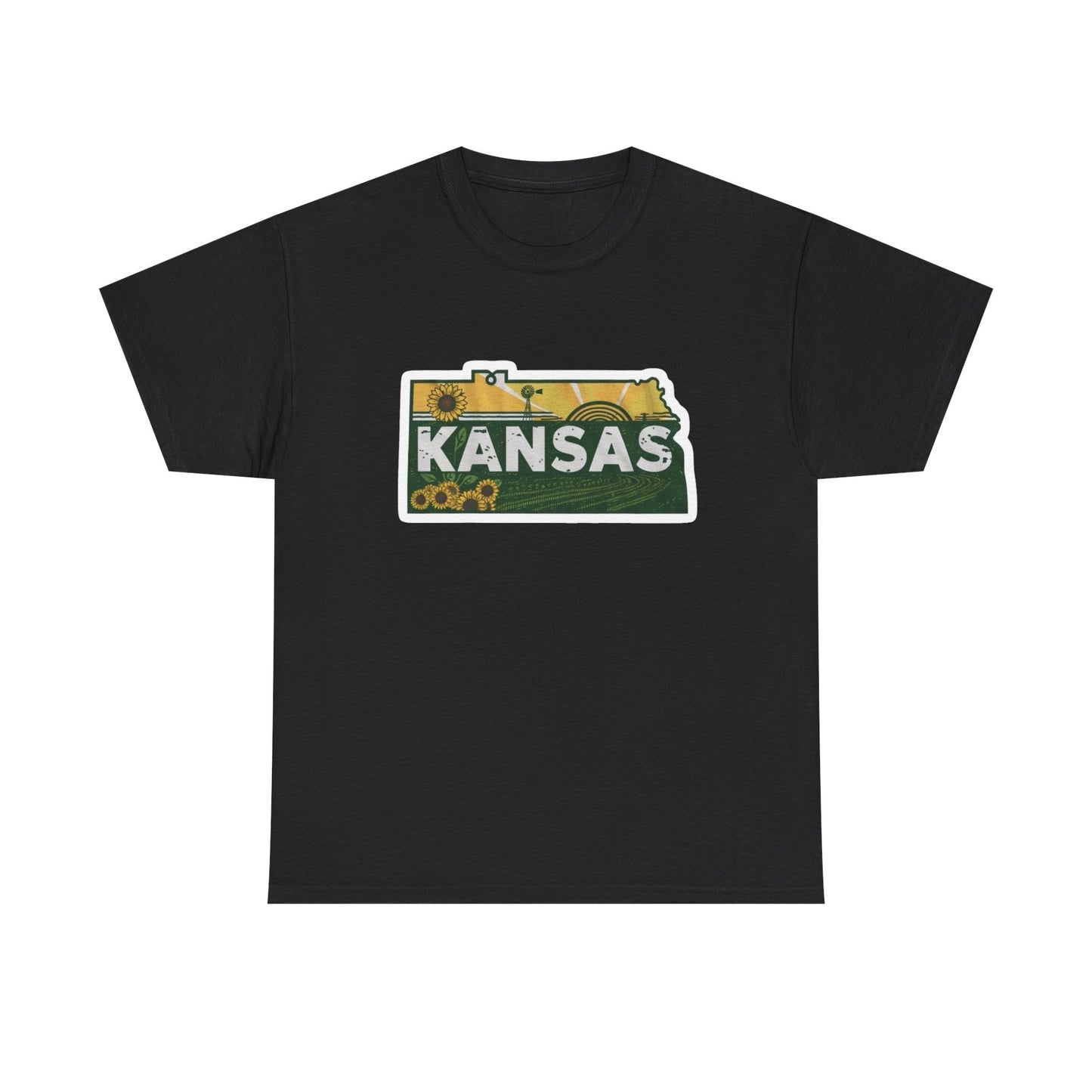 Kansas State Graphic T Shirt NEW Adult Regular Heavy Cotton Tee