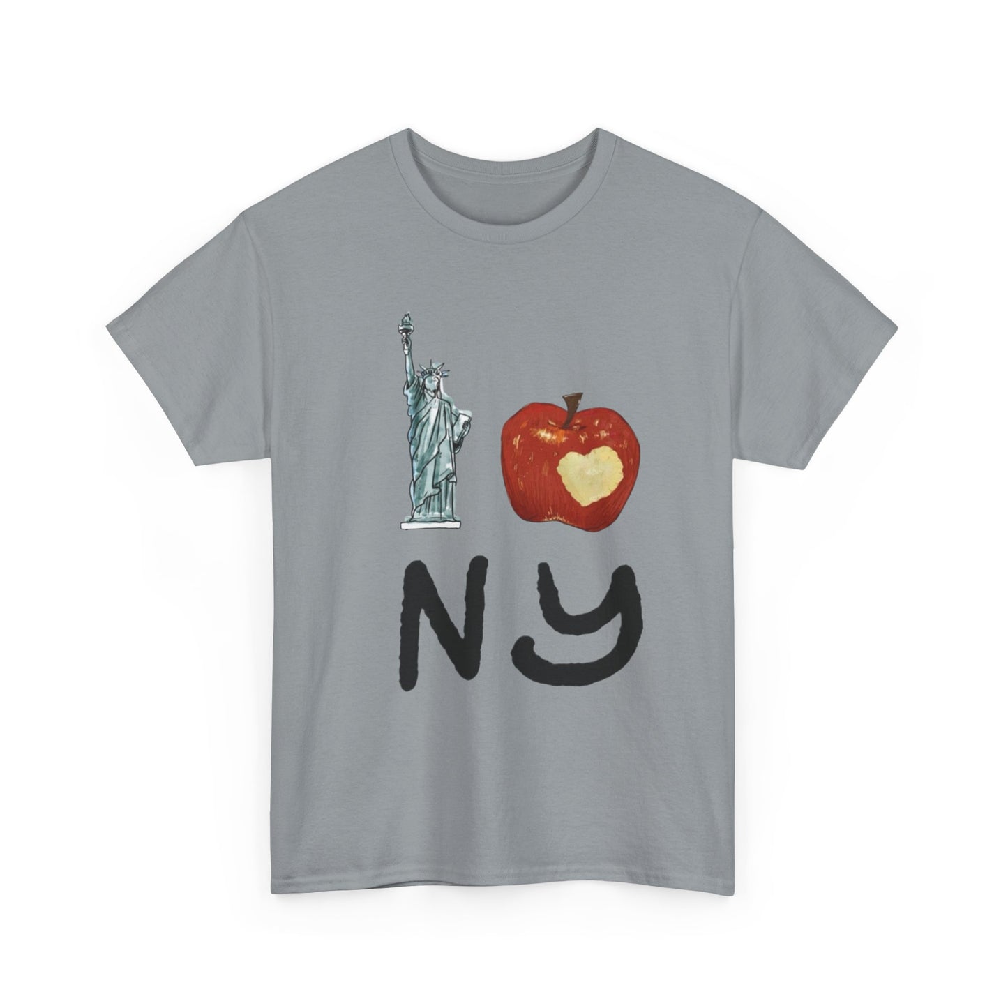 Big Apple I Love New York Classic Graphic T Shirt Unisex NEW Heavy Cotton Tee