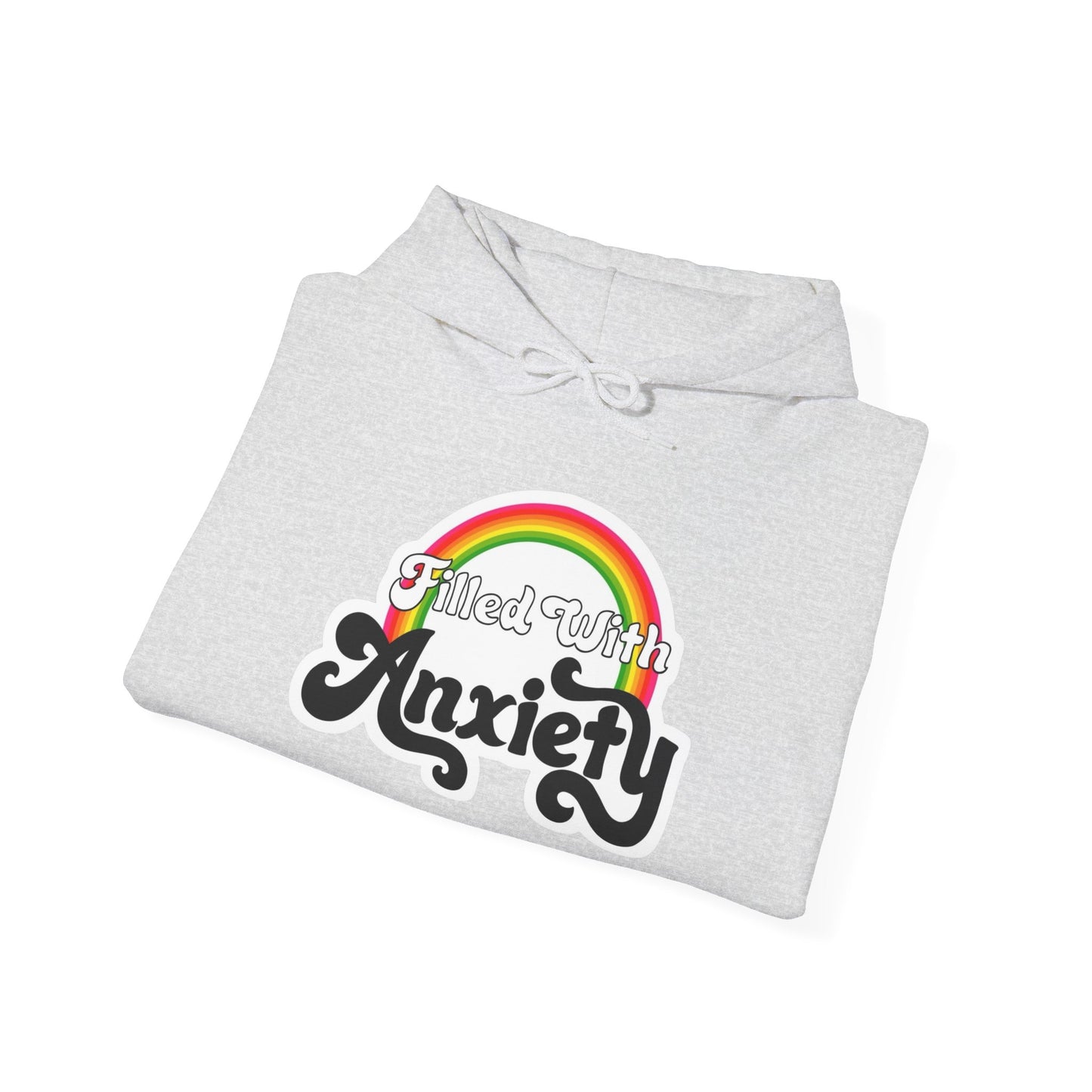 Filled With Social Anxiety Graphic Hoodie Unisex Heavy Blend™ Hooded Sweatshirt