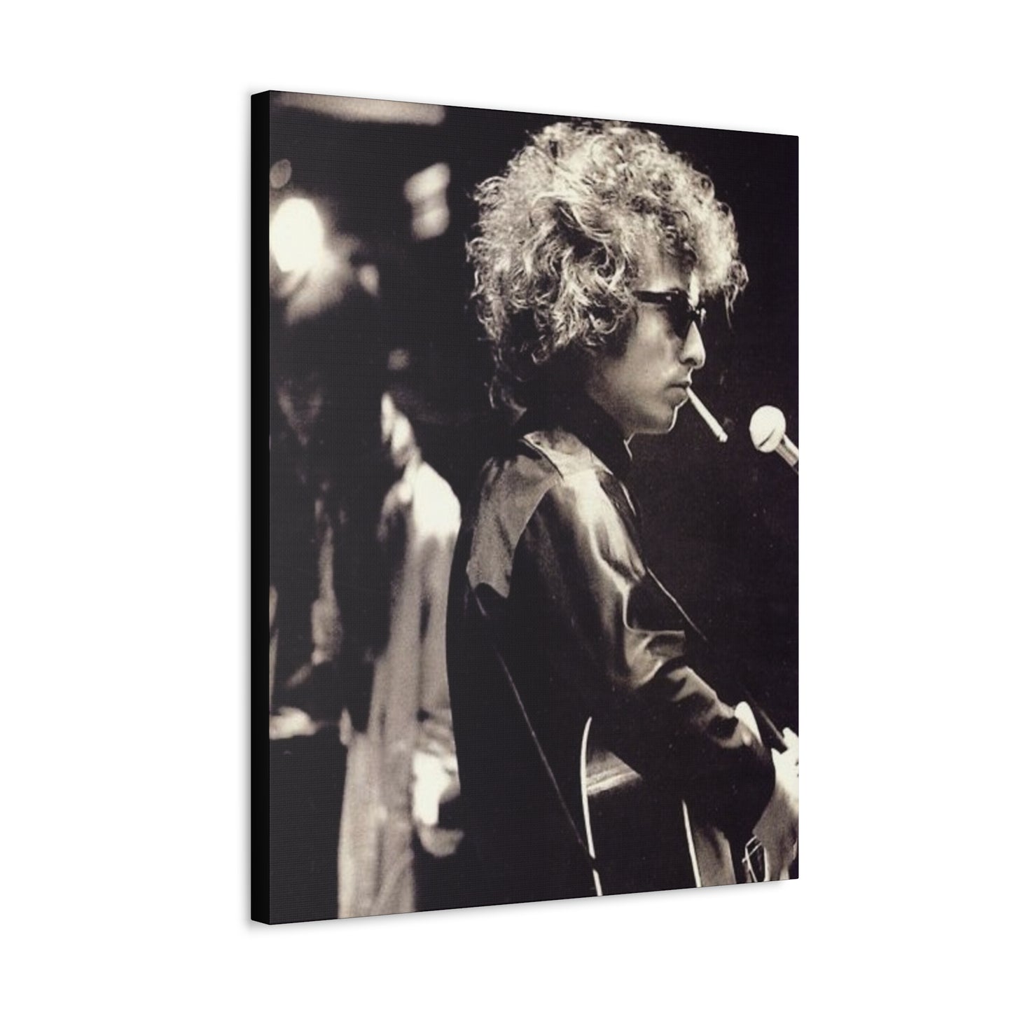 Bob Dylan Photographed On Stage Framed Stretched Canvas READY TO DISPLAY