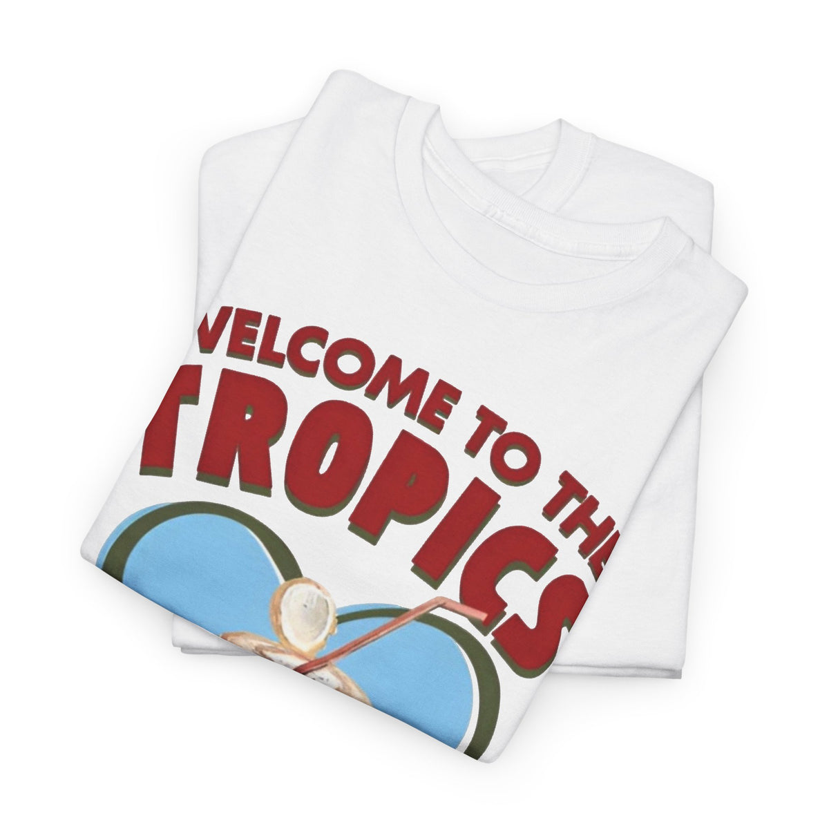 Welcome to the Tropics Coconut Heart T-Shirt Men's Graphic Tee