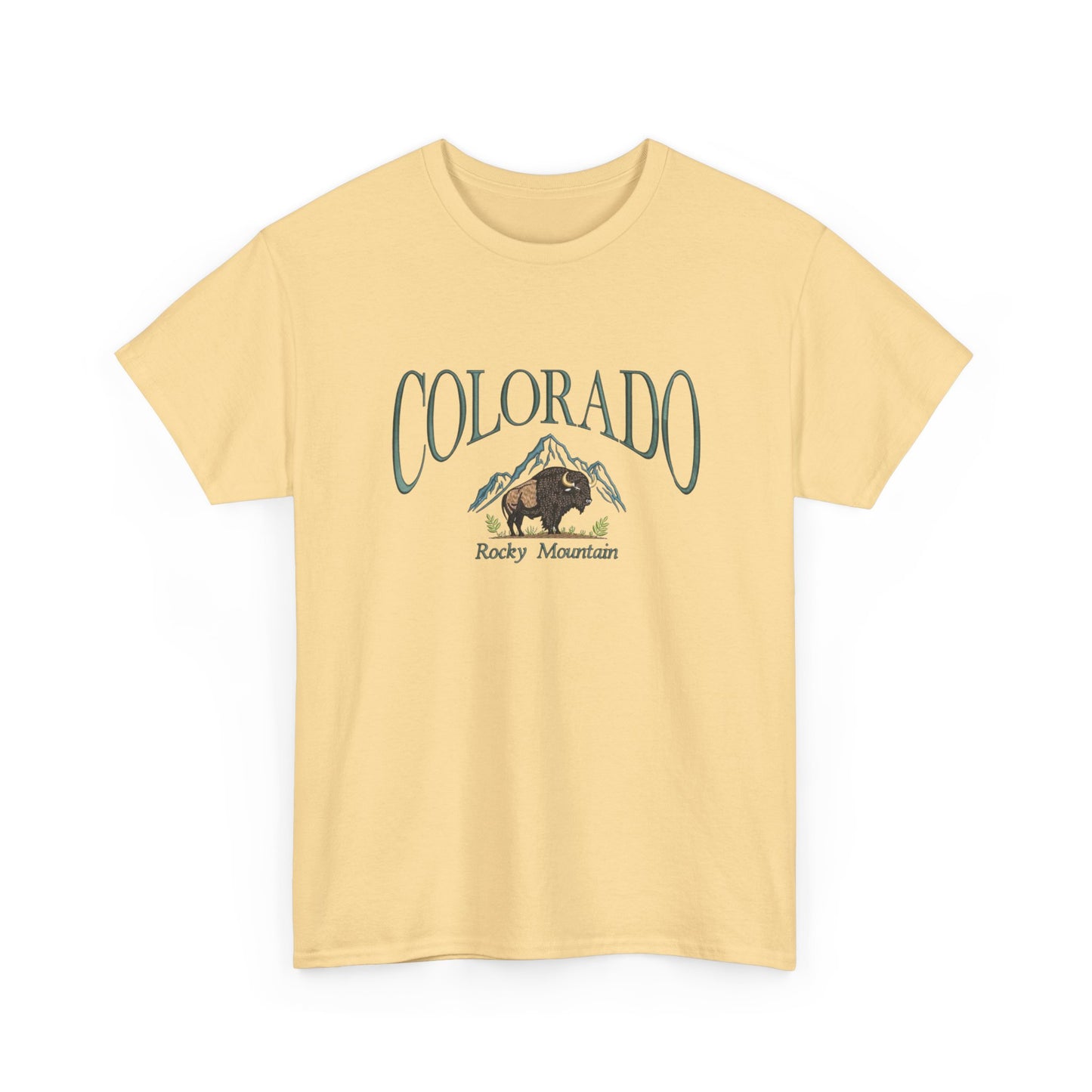 Colorado Rocky Mountains Graphic T Shirt NEW Unisex Heavy Cotton Tee