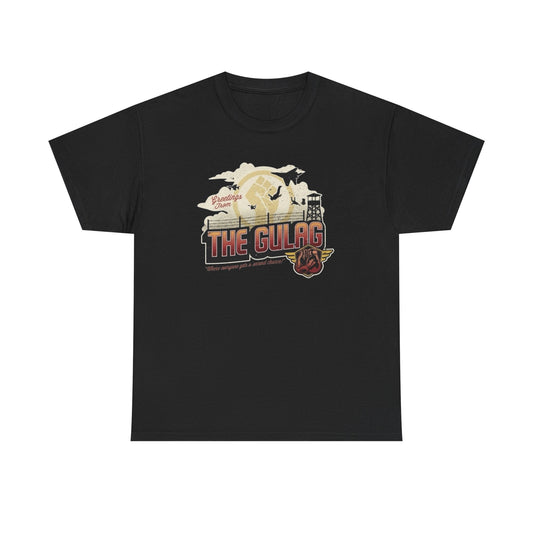 Greetings From The Gulag Graphic T Shirt NEW Unisex Heavy Cotton Tee