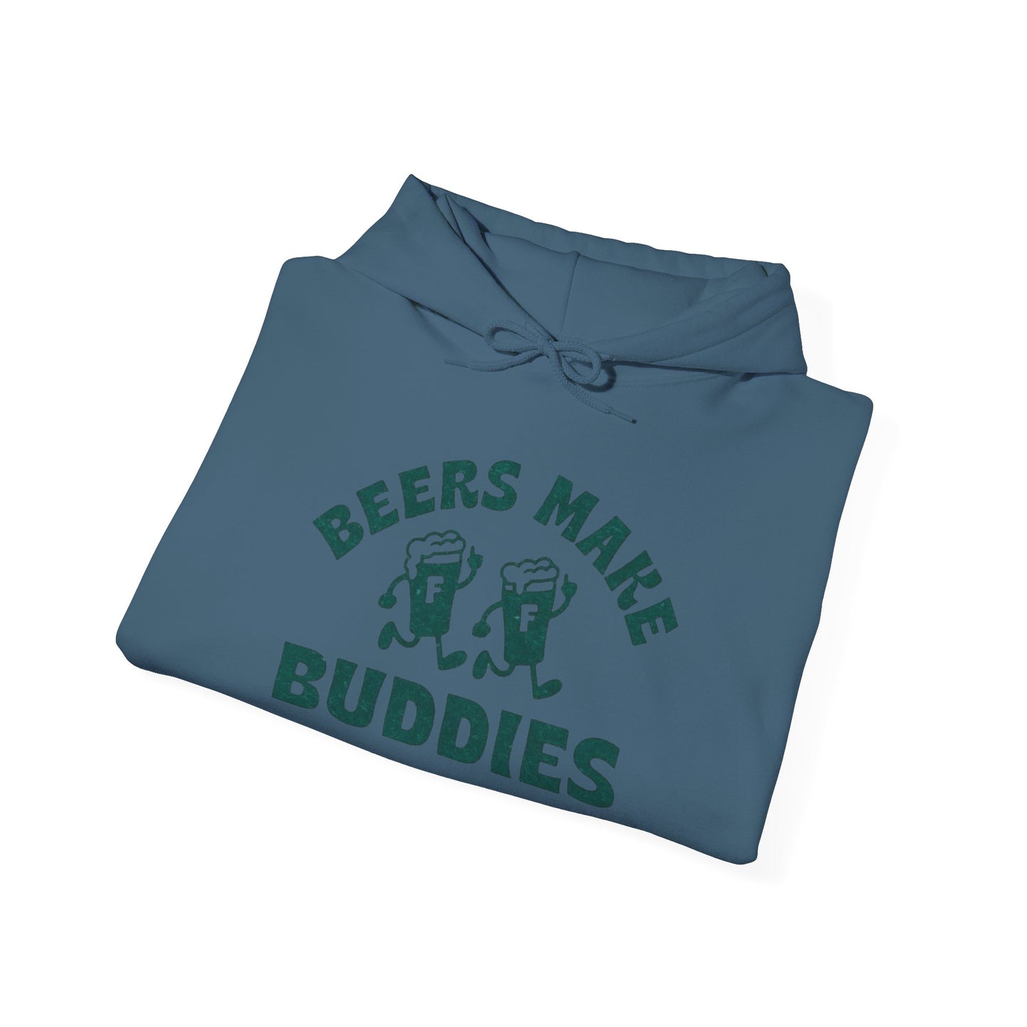 Beers Make Buddies Graphic Hoodie Unisex Heavy Blend™ Hooded Sweatshirt