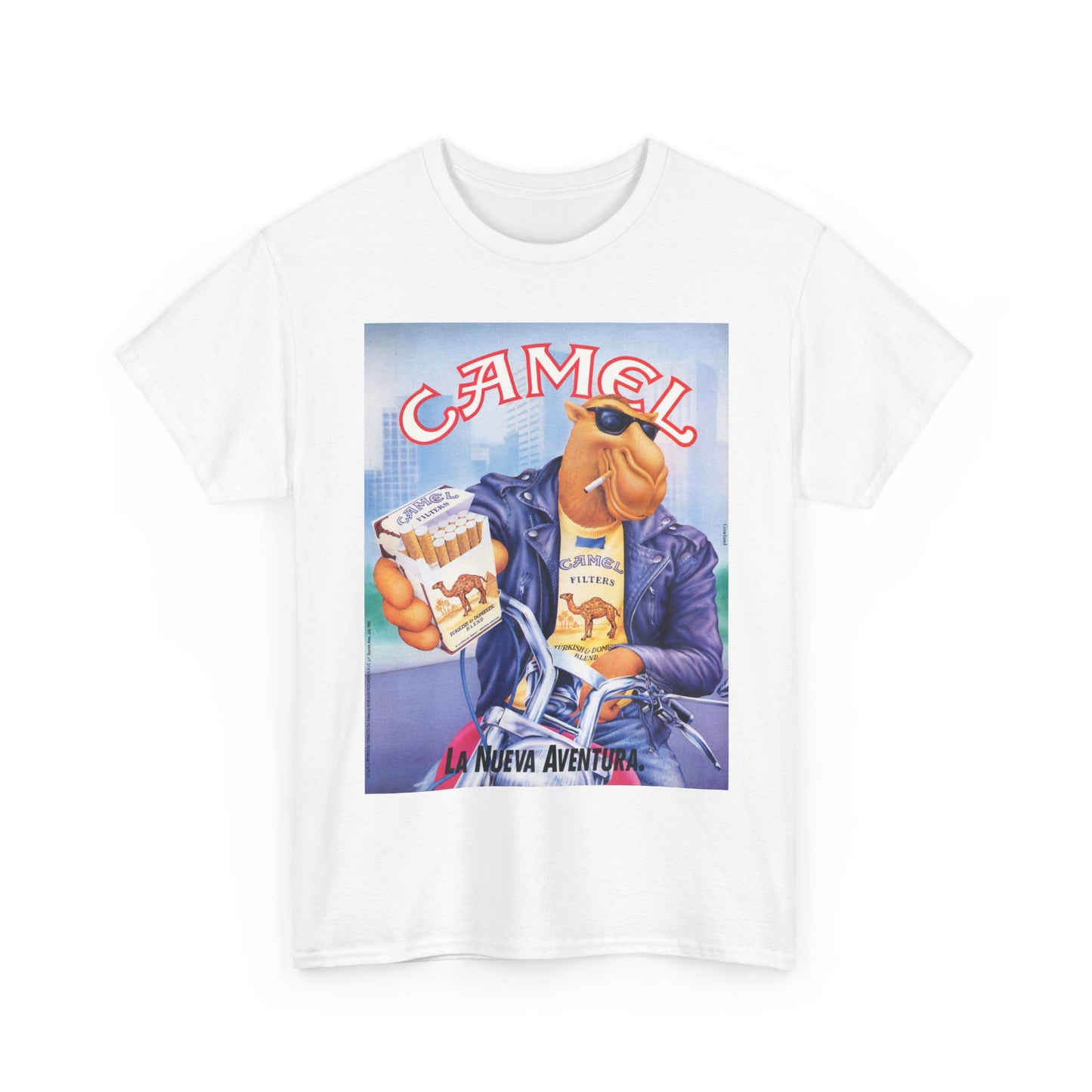 Joe Camel Cigarettes T-shirt Vintage Poster Retro Unisex Heavy Cotton Tee