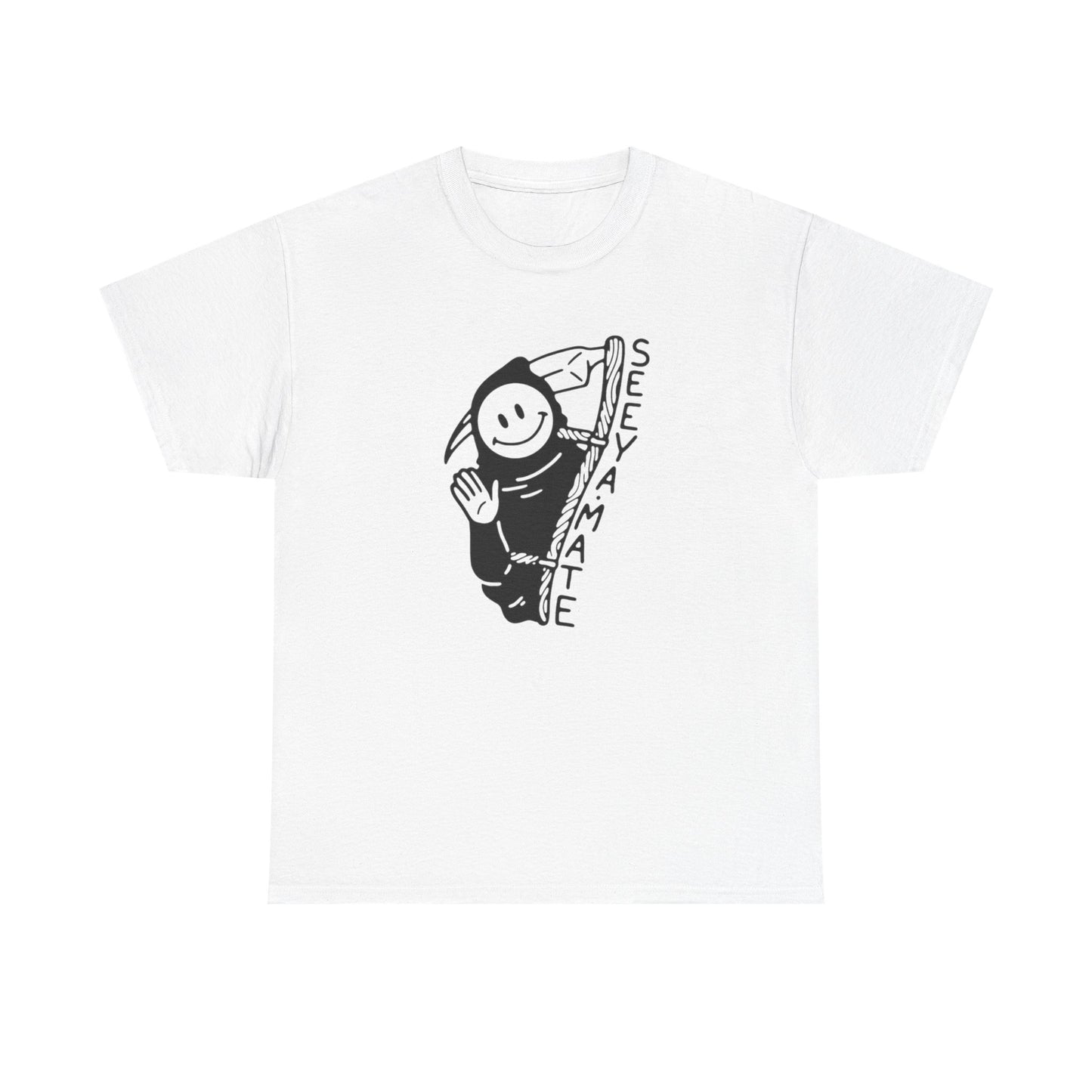 See Ya Mate Grim Reaper Funny Graphic T Shirt Unisex Heavy Cotton Tee Gift New