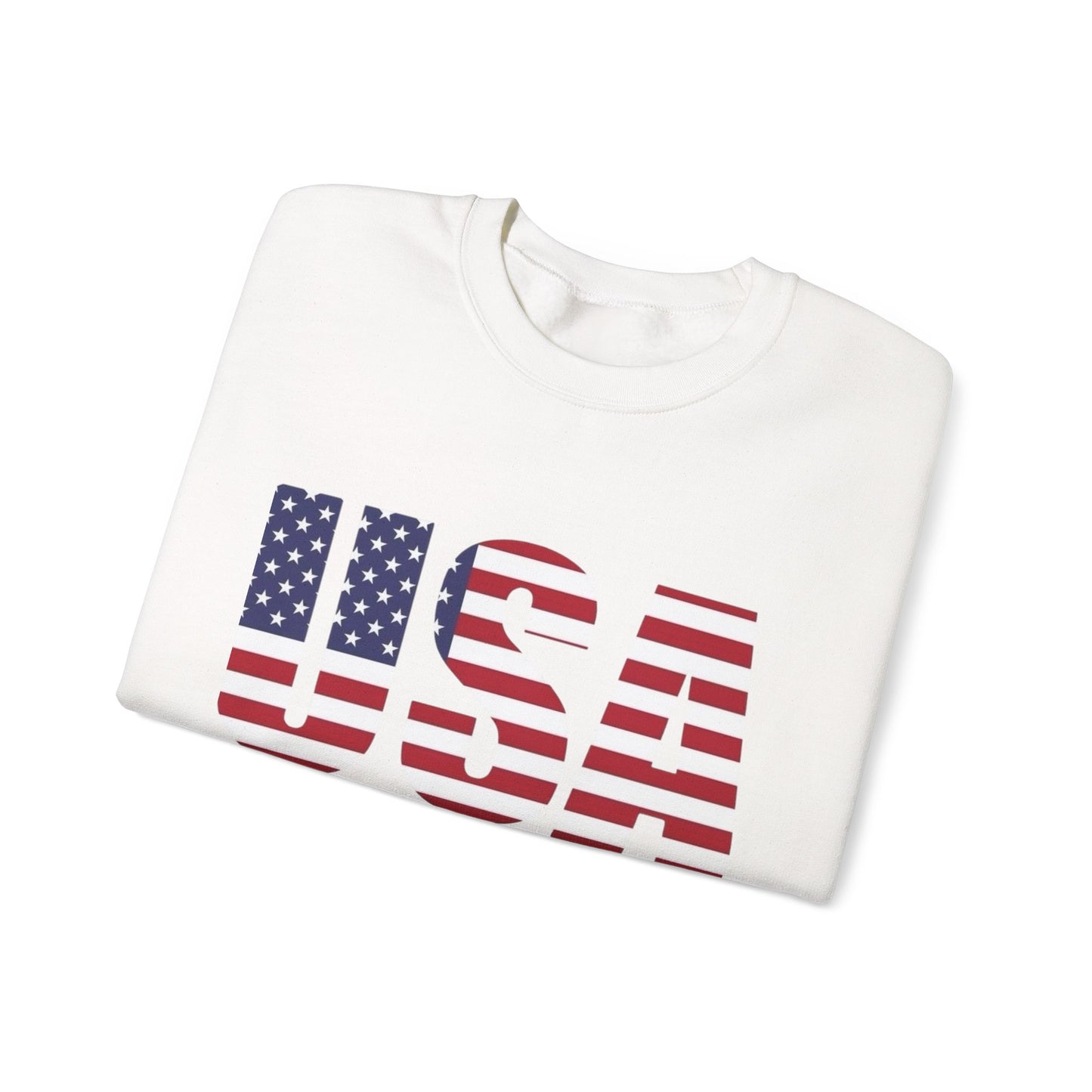 USA American Flag Retro Sweater NEW Unisex Heavy Blend™ Crewneck Sweatshirt