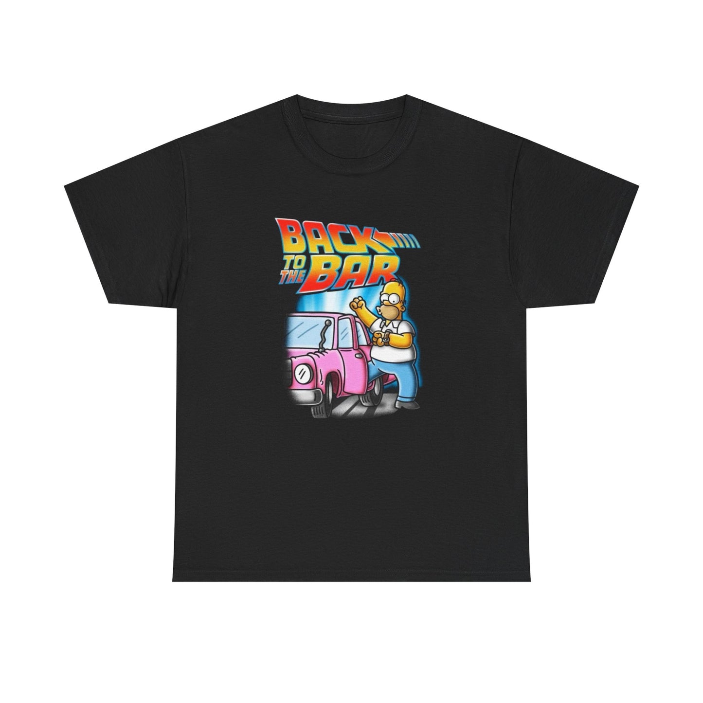 Back To The Bar Simpsons Funny Graphic T Shirt Unisex Heavy Cotton Tee