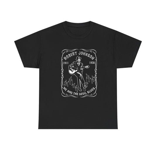 Robert Johnson Blues Graphic T Shirt Unisex Heavy Cotton Tee