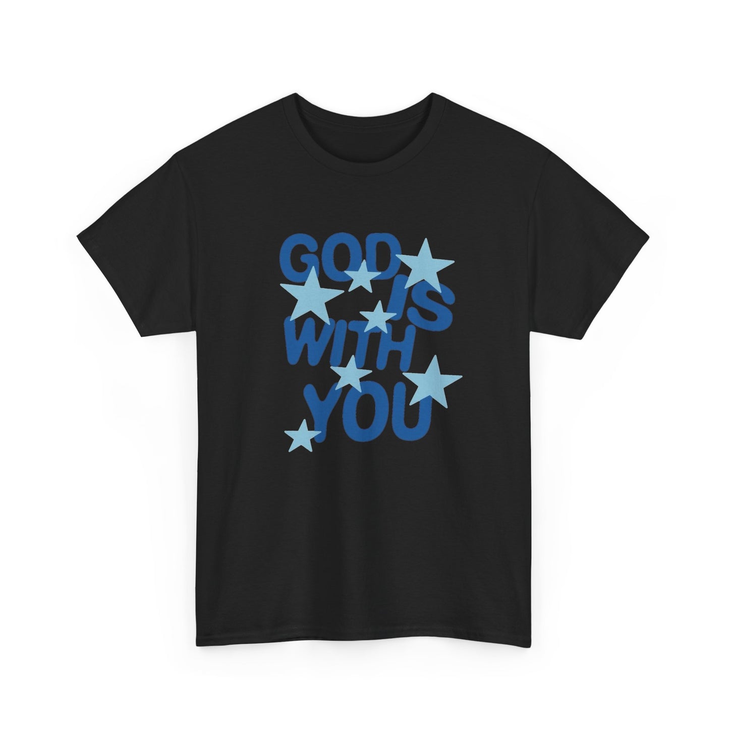 God Is With You Graphic T Shirt NEW Vintage Unisex Heavy Cotton Tee