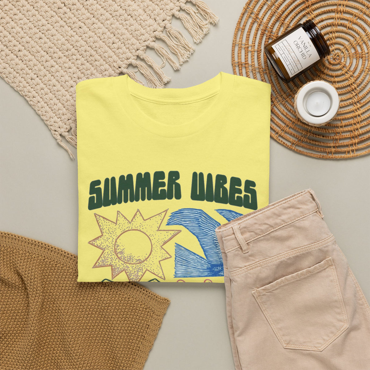 Summer Vibes Sunshine Beach Graphic T-Shirt Men's Graphic Tee