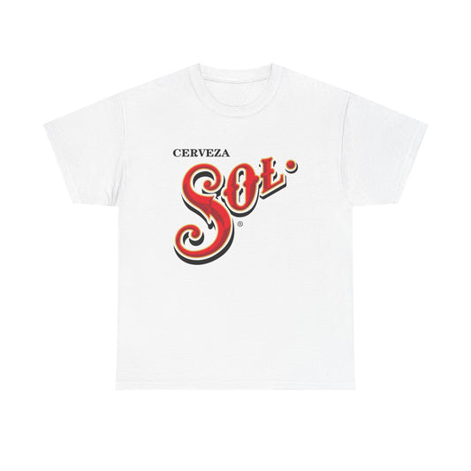Cerveza Sol Beer Graphic T Shirt Vintage Mexico Unisex Heavy Cotton Tee
