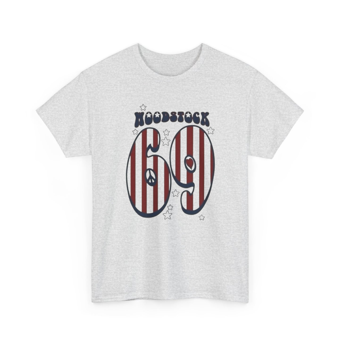 Woodstock 69 Retro Graphic T-Shirt Cotton Tee New Gift Vintage