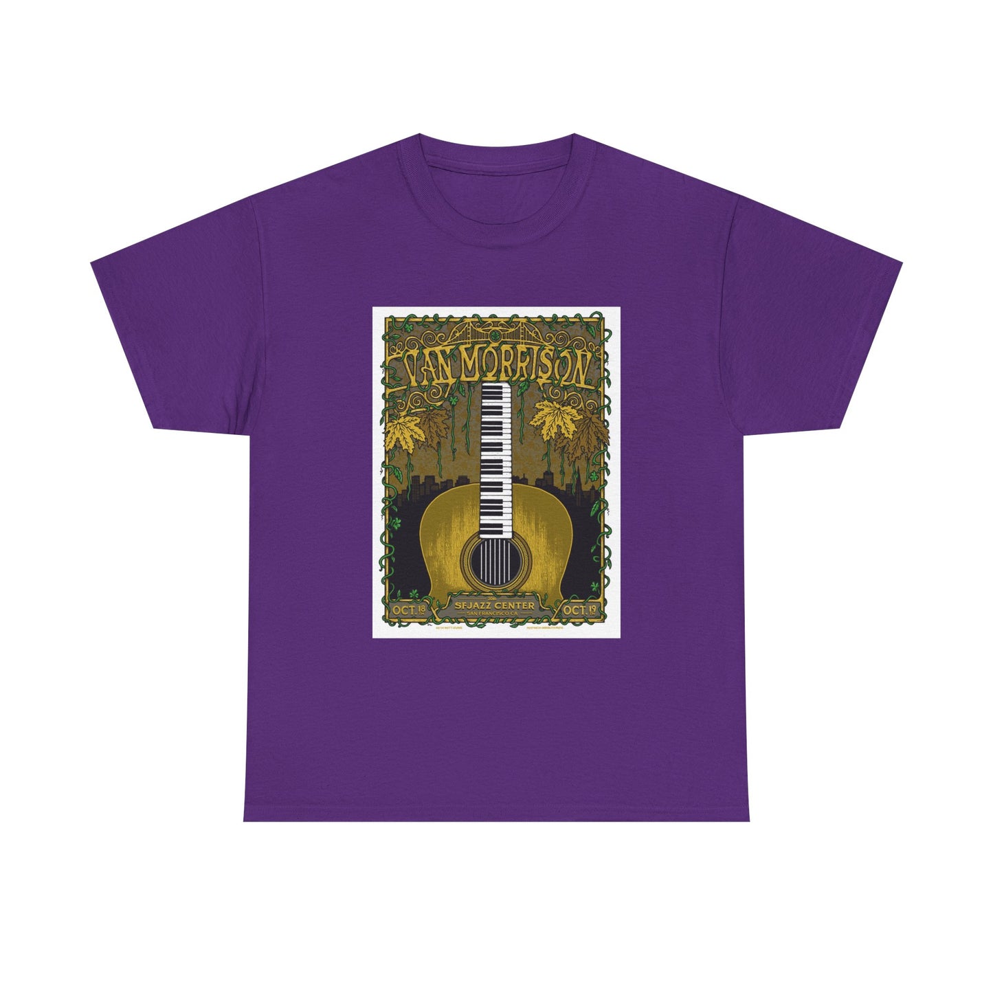 Van Morrison Tshirt Classic Rock Merch Graphic Retro Unisex Heavy Cotton Tee