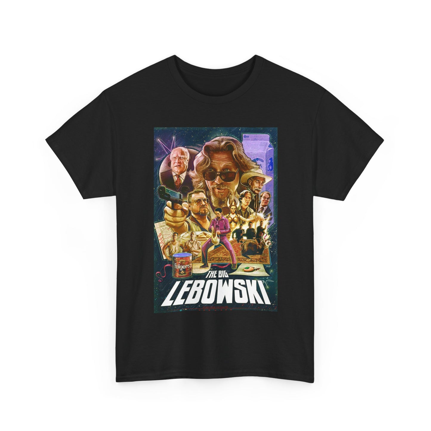 The Big Lebowski Shirt Vintage Movie Poster Retro Unisex Heavy Cotton Tee 90s