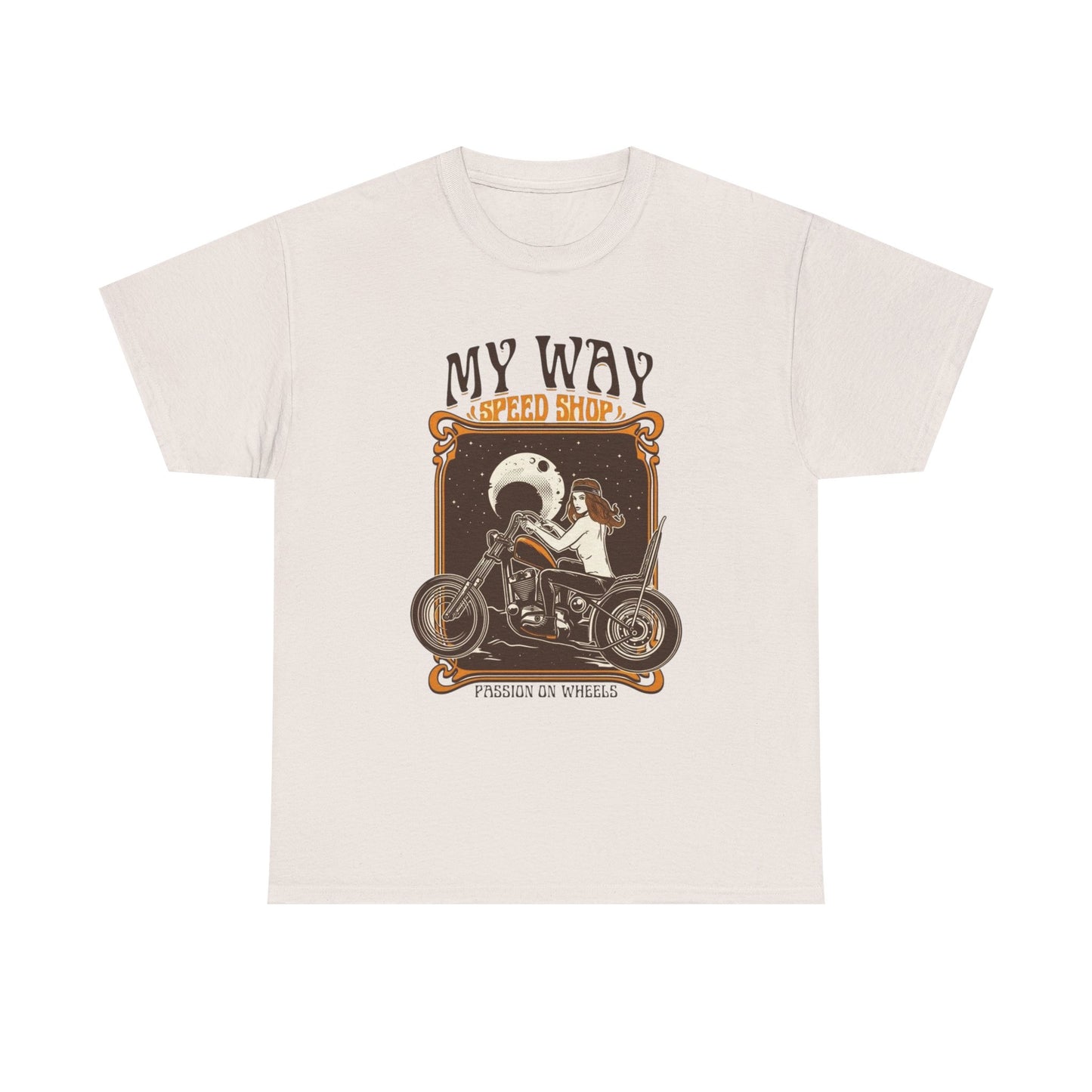 My Way Speed Shop Choppers Motorcycles Graphic T Shirt Unisex Heavy Cotton Tee