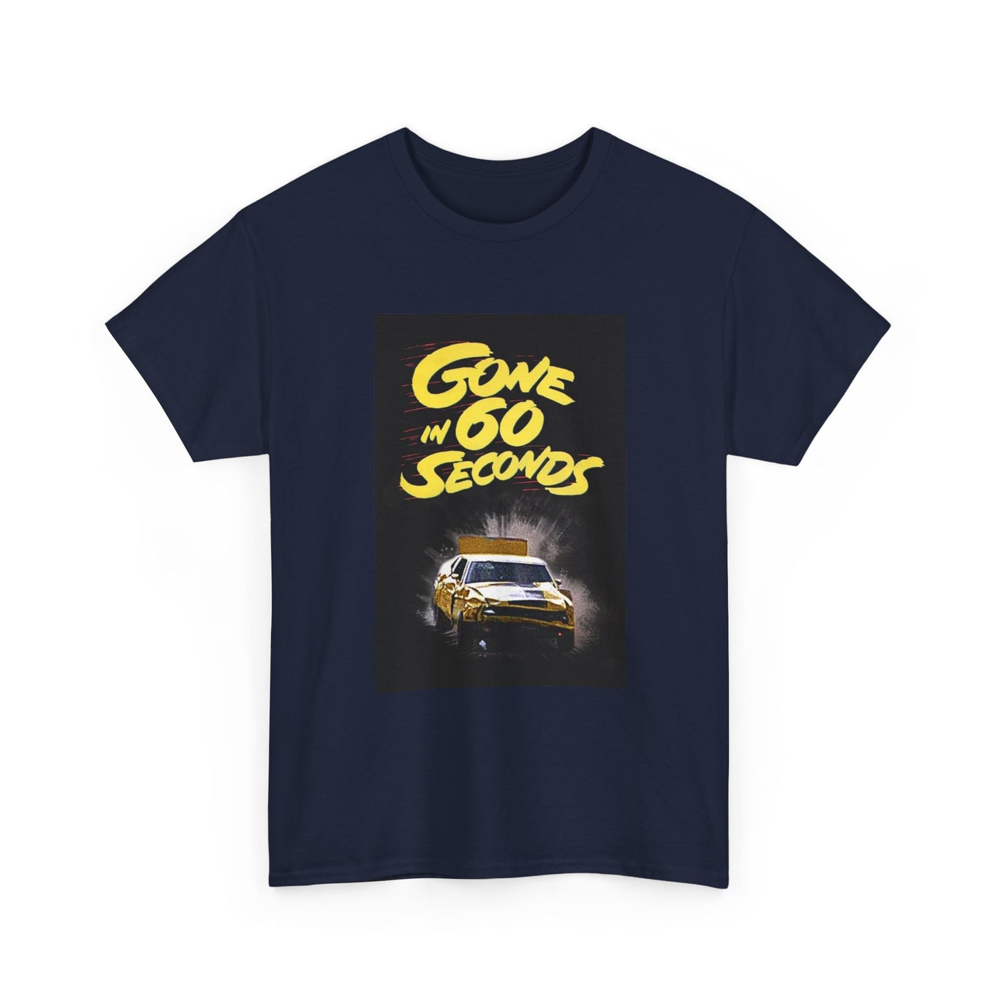 Gone in 60 Seconds Tshirt Vintage Ford Mustang Retro Poster Unisex Heavy Cotton