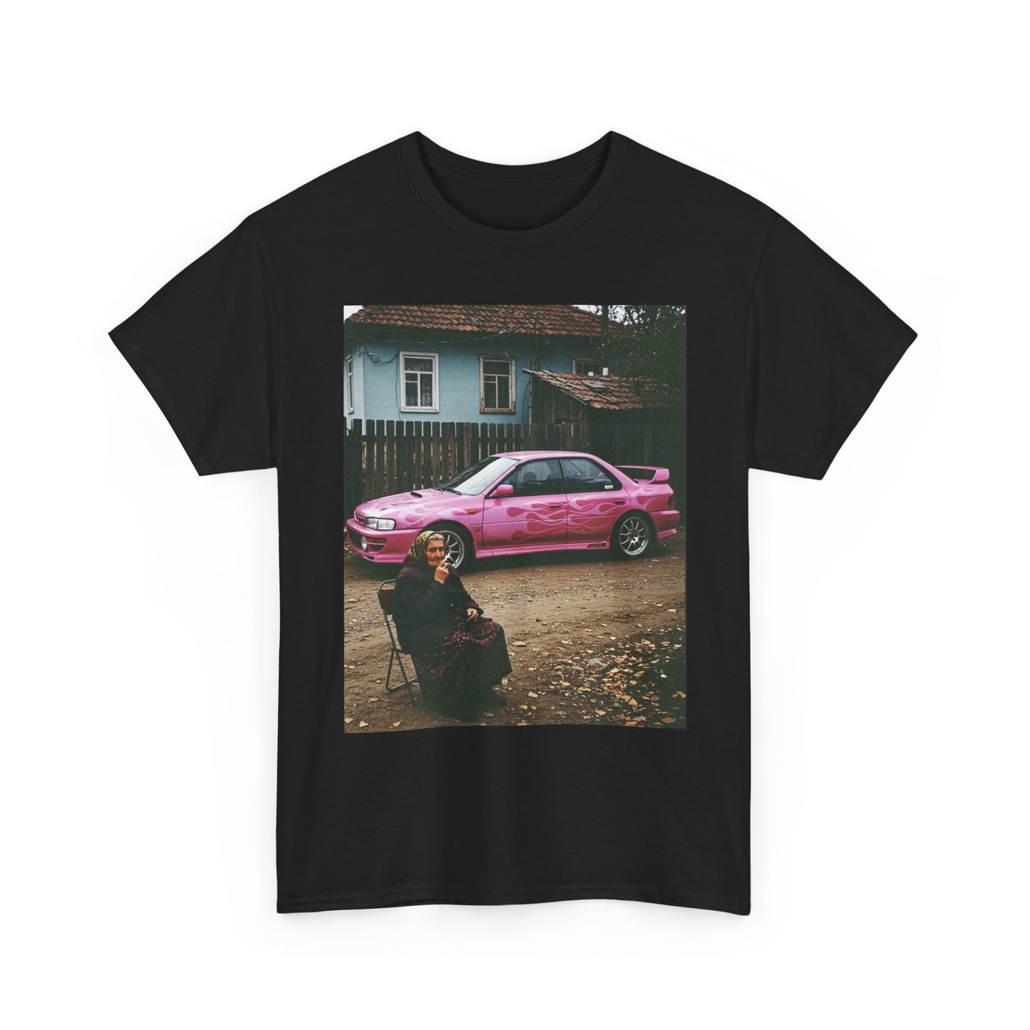 Subaru Granny Funny Graphic T Shirt Men's Heavy Cotton Tee - Quality - Modern True to Size