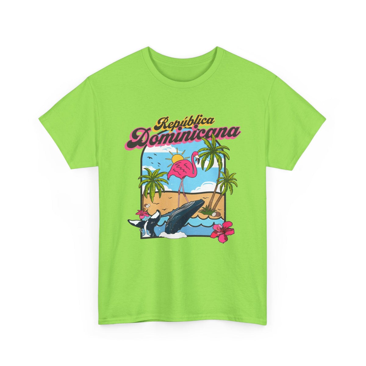 Dominican Republic T-Shirt Retro Graphic Men's Heavy Cotton Tee