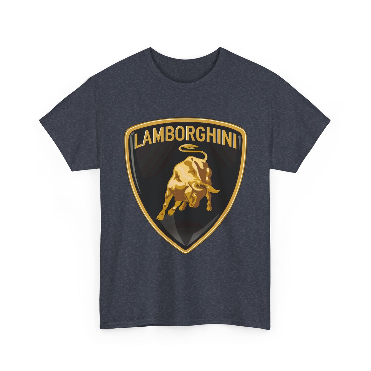 Lamborghini Graphic T Shirt Vintage Logo Retro Unisex Heavy Cotton Tee