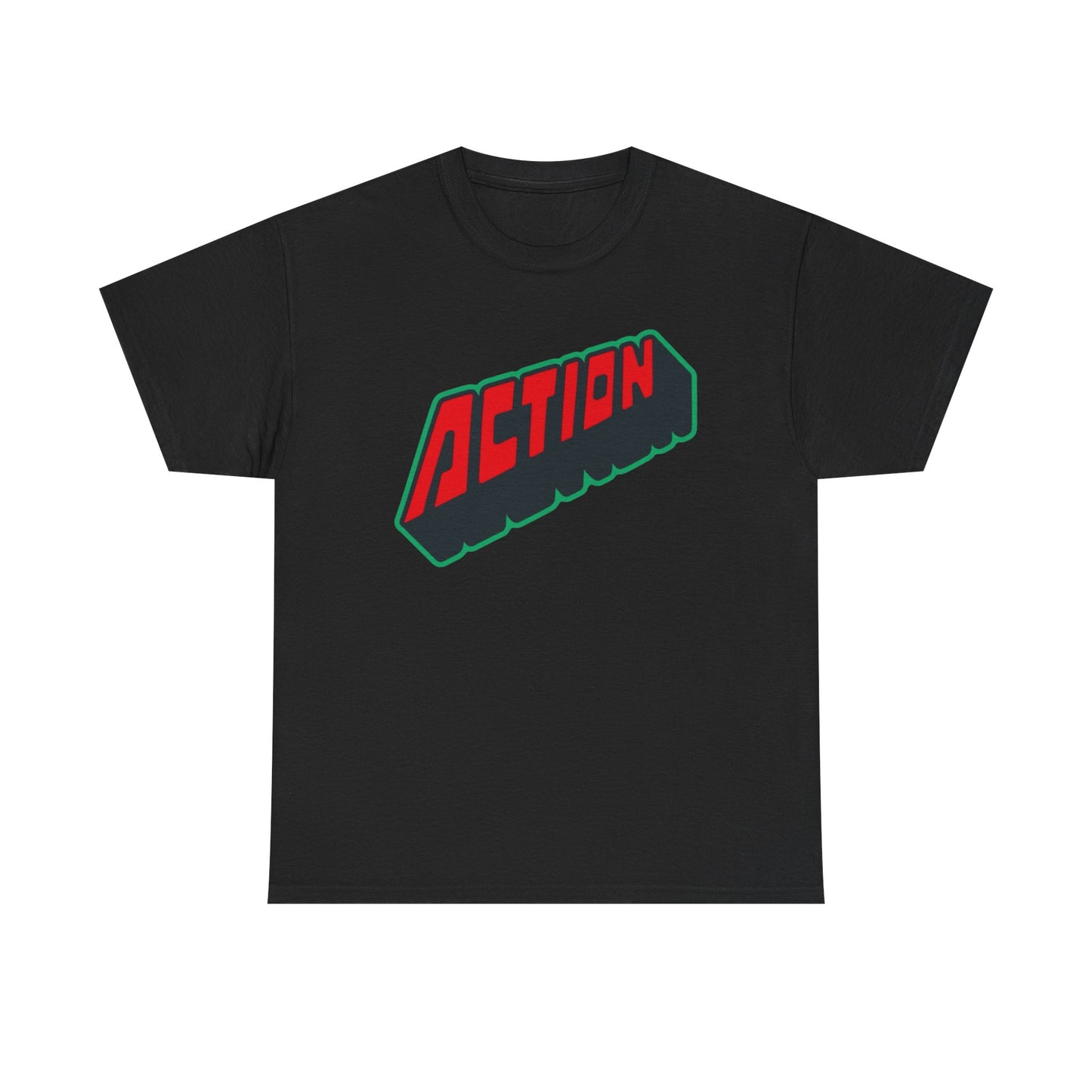 Action Retro Graphic T-Shirt Unisex Heavy Cotton Tee