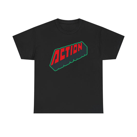 Action Retro Graphic T-Shirt Unisex Heavy Cotton Tee