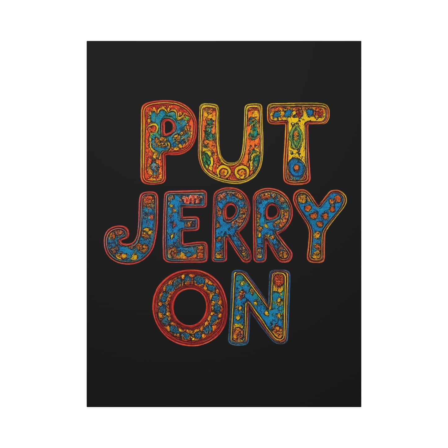 Jerry Garcia Painting Grateful Dead Matte Canvas, Stretched, 1.25"