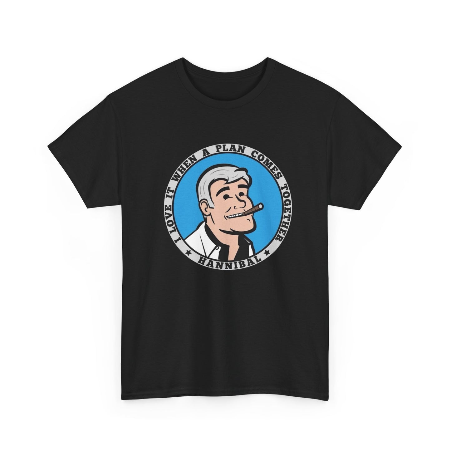 I Love It When A Plan Comes Together Graphic T Shirt NEW Unisex Heavy Cotton Tee