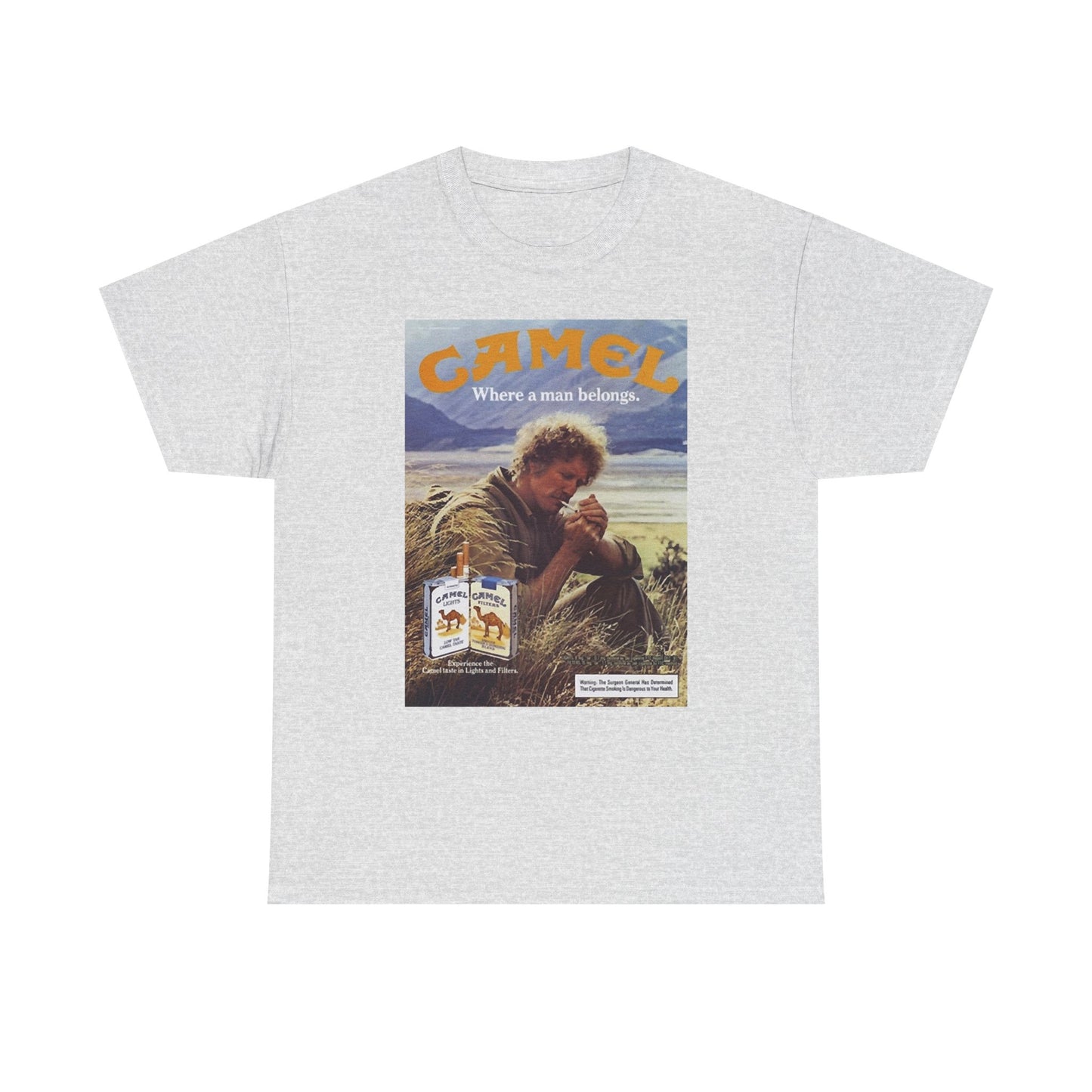 Joe Camel Cigarettes T-shirt Vintage Poster Retro Unisex Heavy Cotton Tee 1