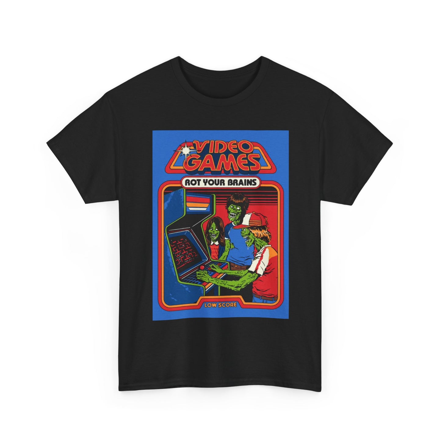 Video Game Shirt Vintage retro gaming arcade neon art Unisex Heavy Cotton Tee