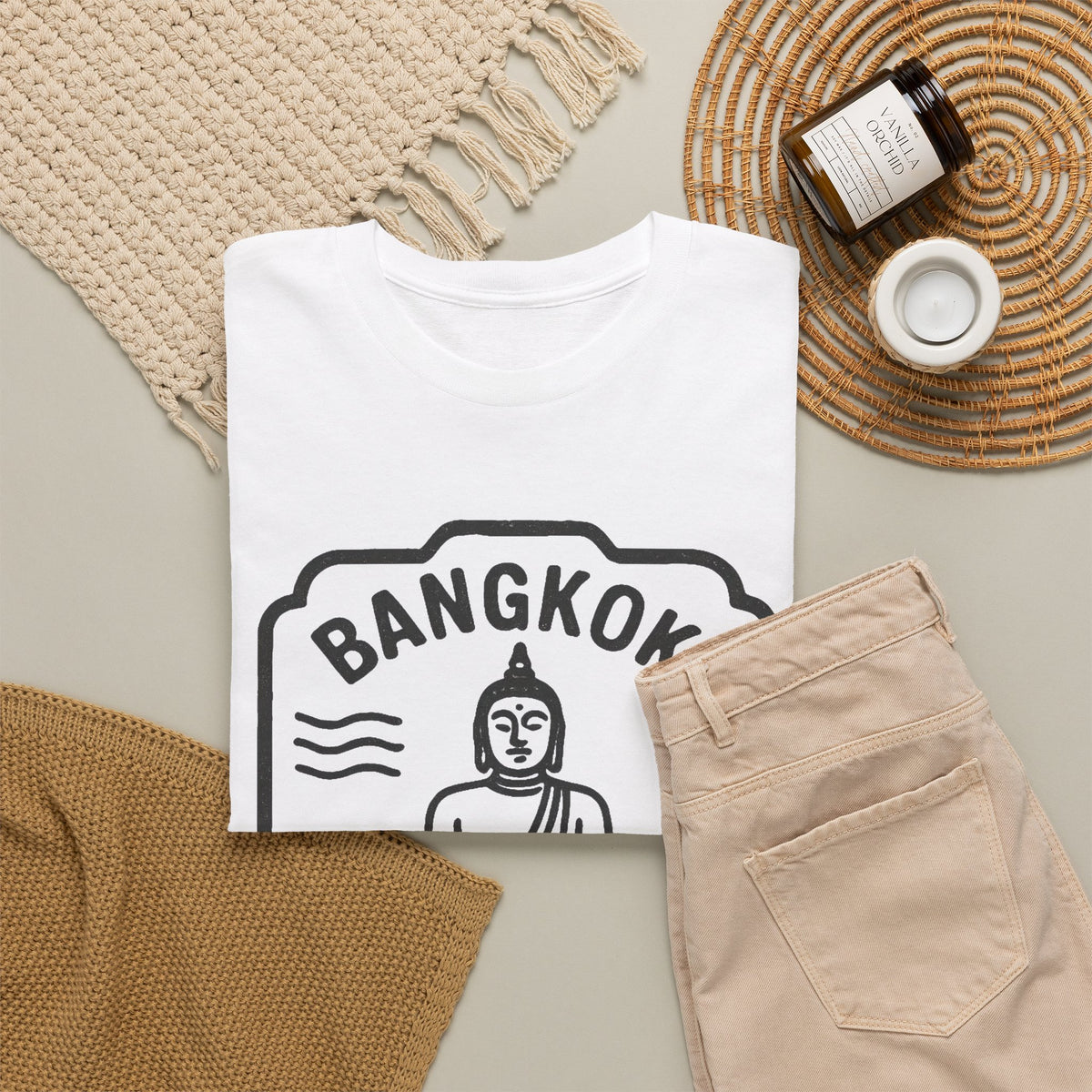 Bangkok Thailand Buddha Graphic T-Shirt Men's Graphic Tee