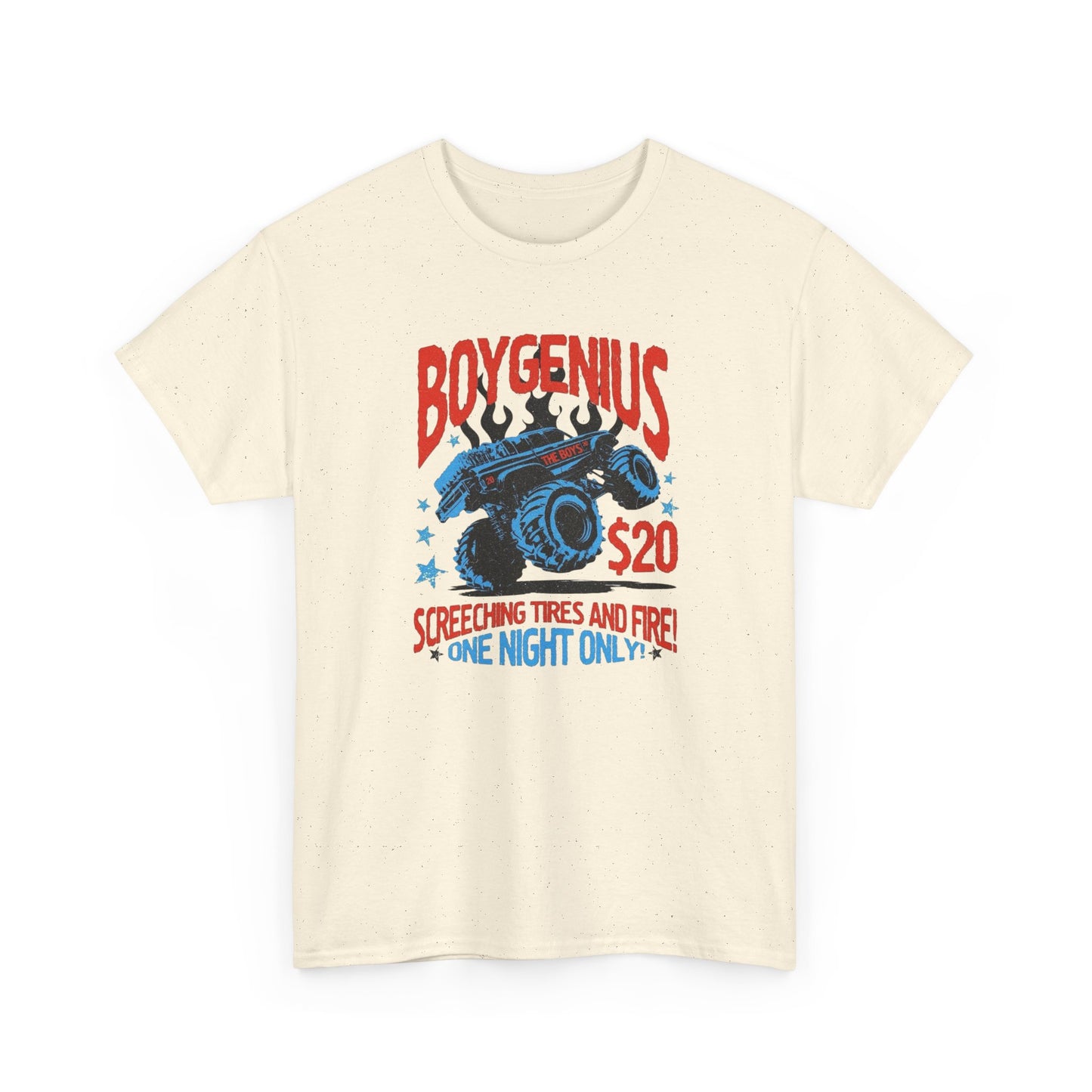 Boy Genius Monster Trucks Graphic T Shirt Unisex Heavy Cotton Tee New Gift
