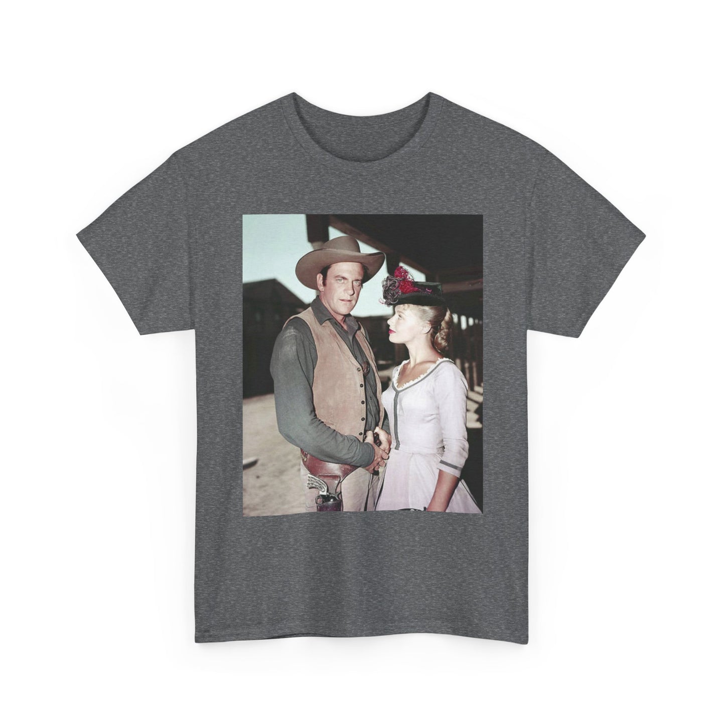 Gunsmoke Graphic T Shirt Vintage Poster Cowboy Series Unisex Heavy Cotton Tee