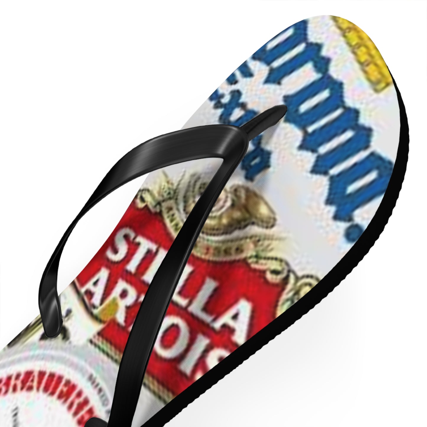 Beer Labels Summer Sandals, Beach Shoes, Vacation Flip Flops, Pool Slides