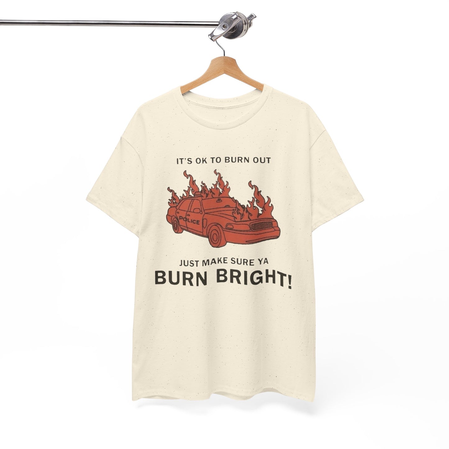 Burn Bright Retro 90's Graphic T Shirt Unisex Heavy Cotton Tee