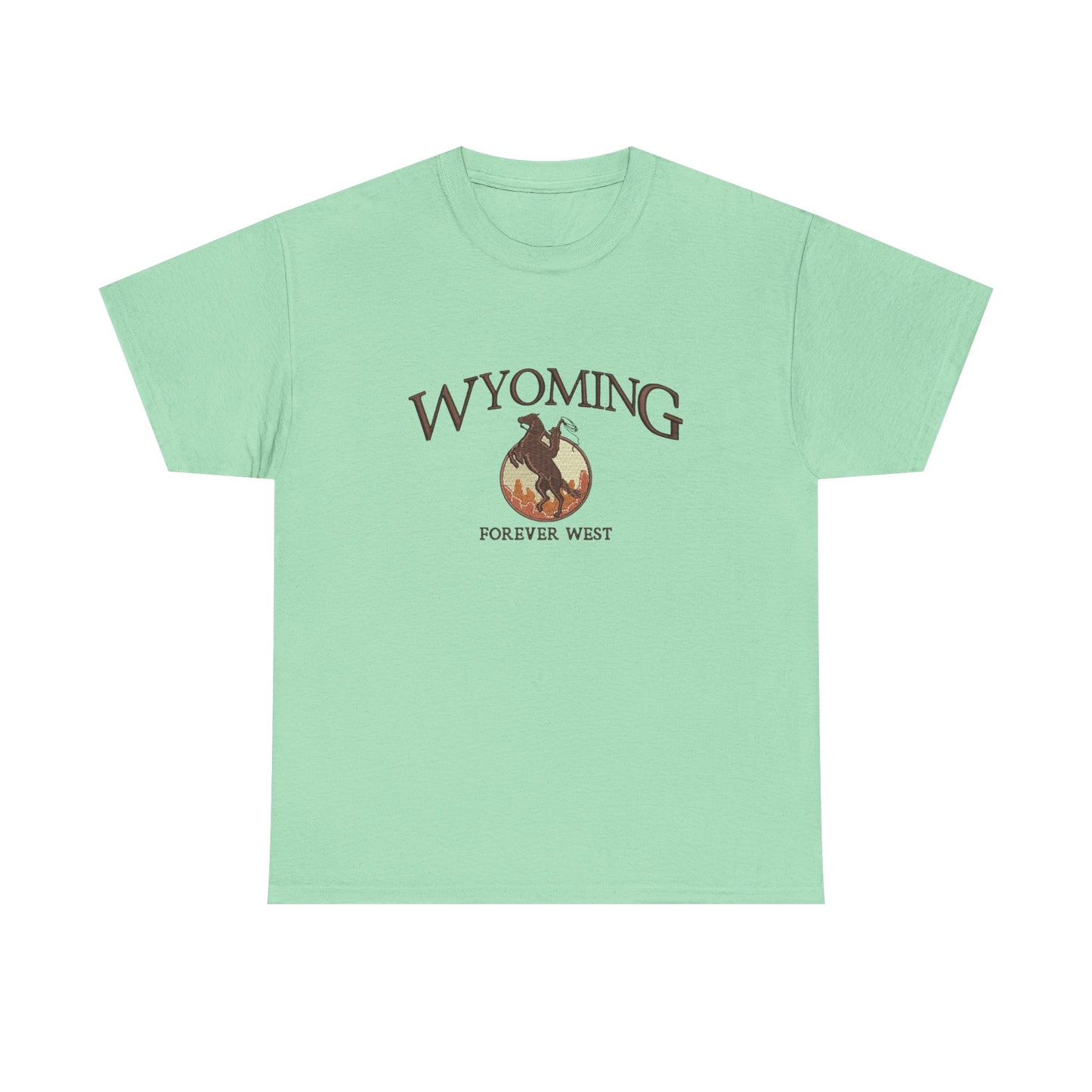 Wyoming Forever West Graphic T Shirt NEW Unisex Heavy Cotton Tee