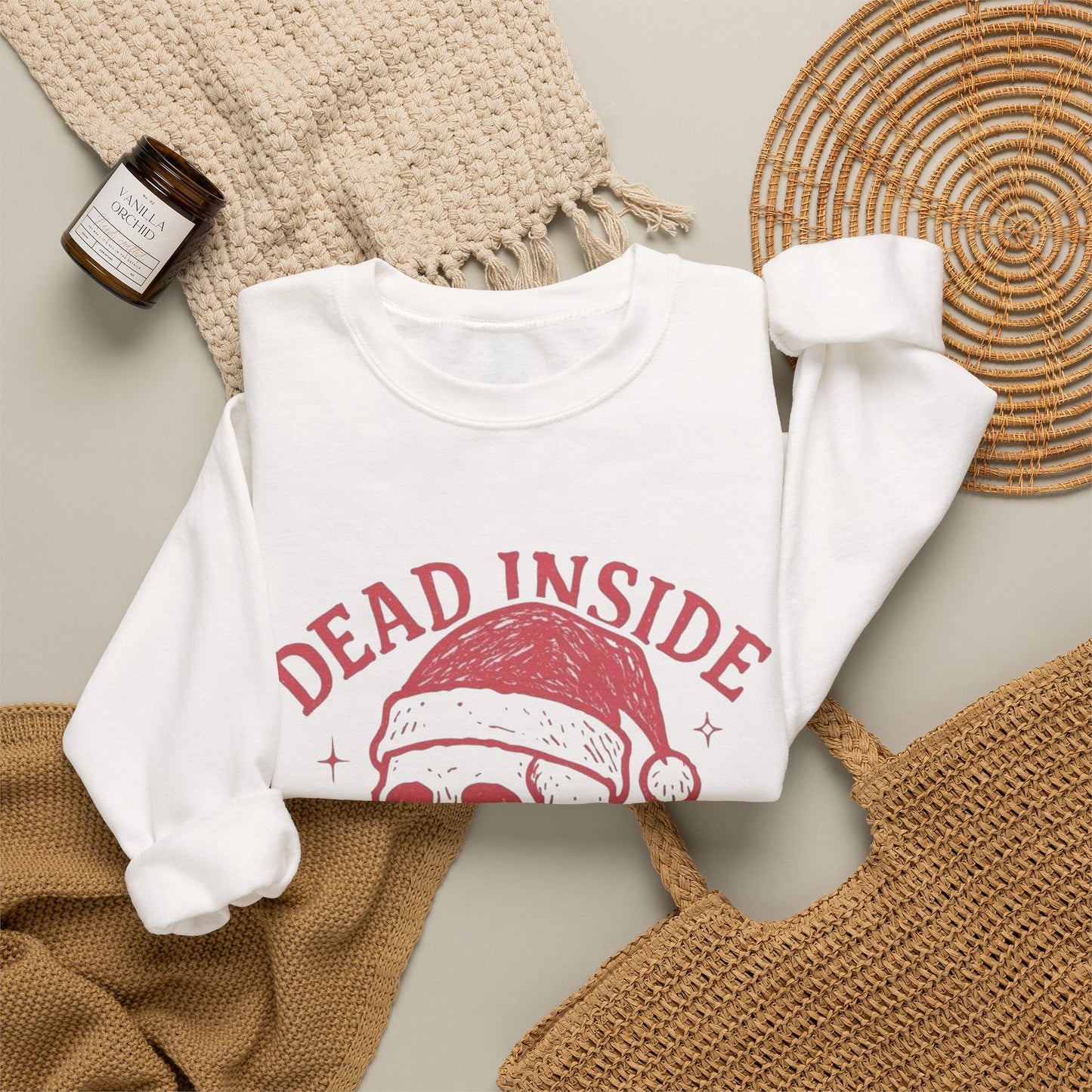 Dead Inside But Jolly AF Christmas Sweater NEW Heavy Blend™ Crewneck Sweatshirt