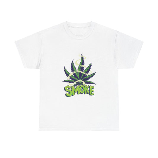 Weed Leaf Tshirt Smoke Cloud Lettering Cheech Sky Unisex Heavy Cotton Tee